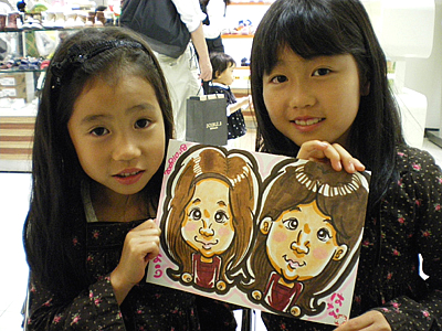 東京都似顔絵プレゼント 世田谷区百貨店服飾メーカー様販促イベント イベントパートナー