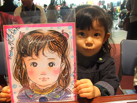 携帯ショップオープン1周年イベントに似顔絵師を2日間派遣 In神奈川 横浜 イベントパートナー