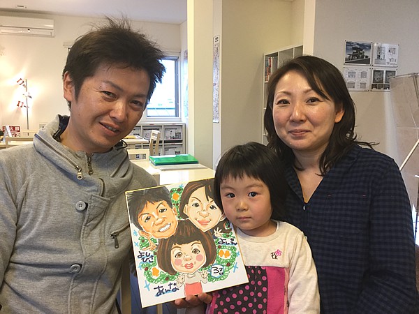 モデルハウスのクリスマスイベントに似顔絵師を派遣 In神奈川県平塚市 イベントパートナー