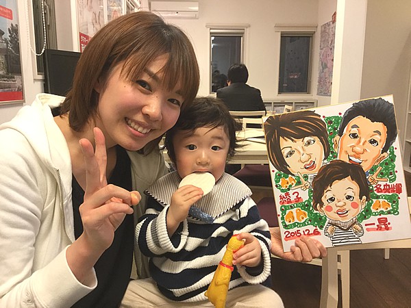 モデルハウスのクリスマスイベントに似顔絵師を派遣 In神奈川県平塚市 イベントパートナー