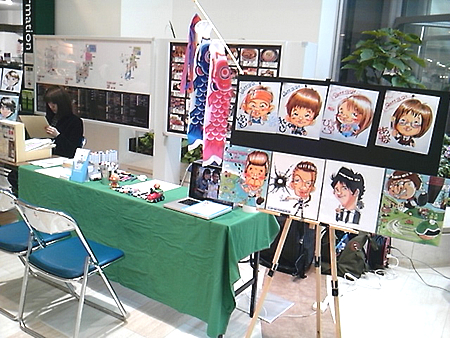 ショッピングセンターgwイベント似顔絵師を2名派遣 In千葉 市川市 イベントパートナー