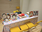 歯科クリニックの一角に設けられた似顔絵コーナー 似顔絵コーナー