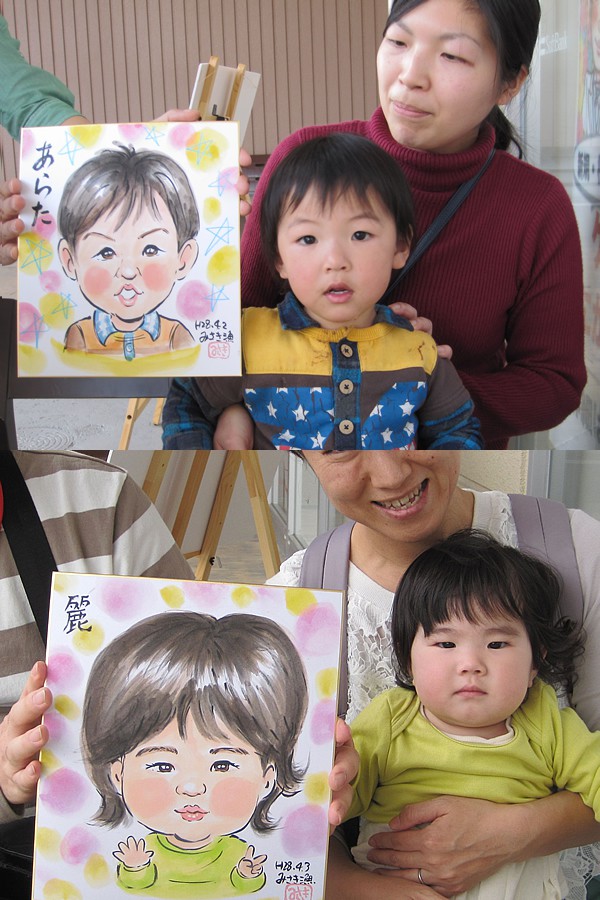 似顔絵をお描きした子ども達