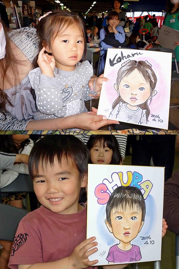 似顔絵をお描きした子ども達