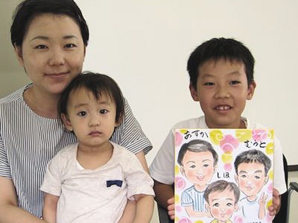 似顔絵をお描きした姉妹