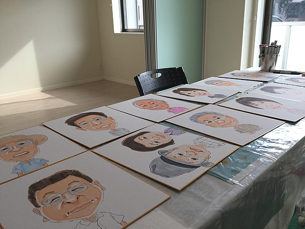 見学会参加者の似顔絵