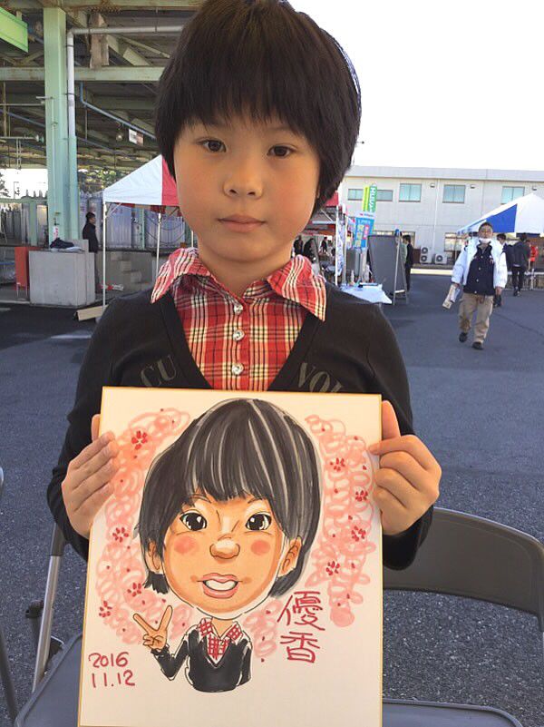 似顔絵をお描きした女の子