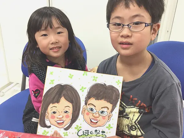 似顔絵をお描きしたご兄弟