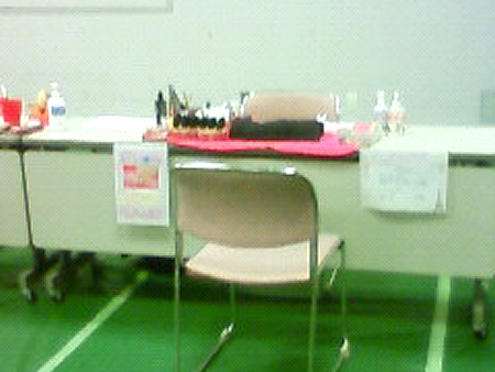 ネイルアートのブースの様子