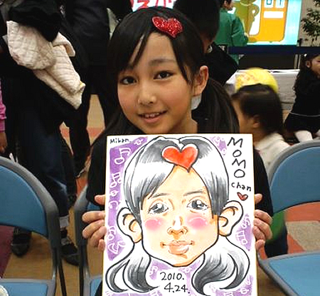 似顔絵を描いたお子様