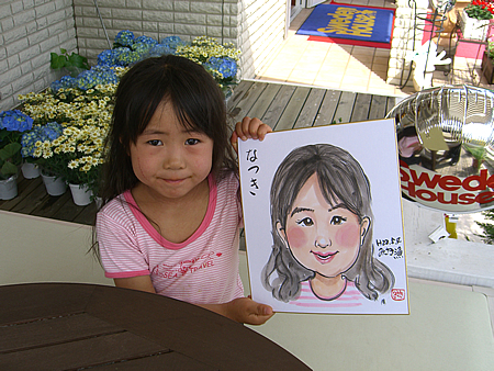 似顔絵をお描きした女の子