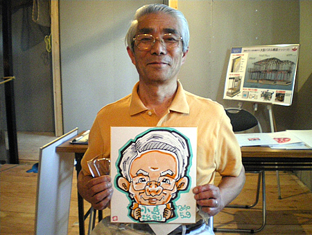 似顔絵をお描きしたお父さん