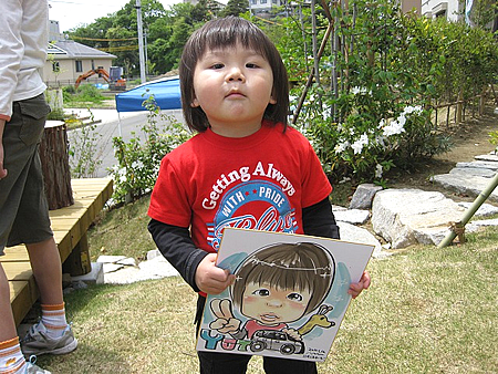 似顔絵をお描きした男の子