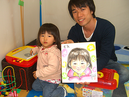 似顔絵をお描きした女の子