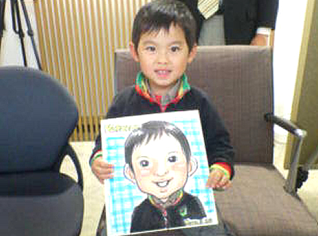 似顔絵をお描きした男の子