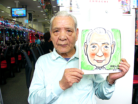 似顔絵をお描きし男性