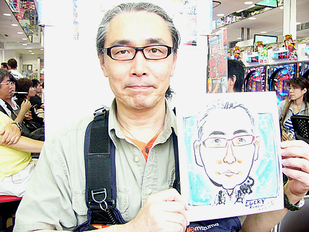 似顔絵をお描きし男性