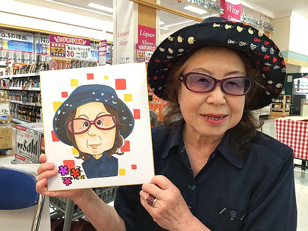 似顔絵をお描きしたご婦人