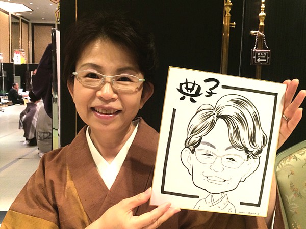 似顔絵をお描きした女性