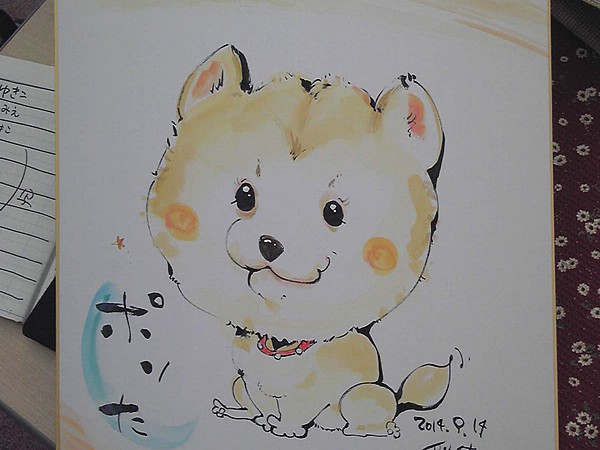 イベントでお描きしたお客様のペットの似顔絵