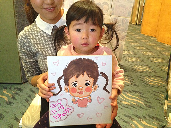 似顔絵をお描きした女の子