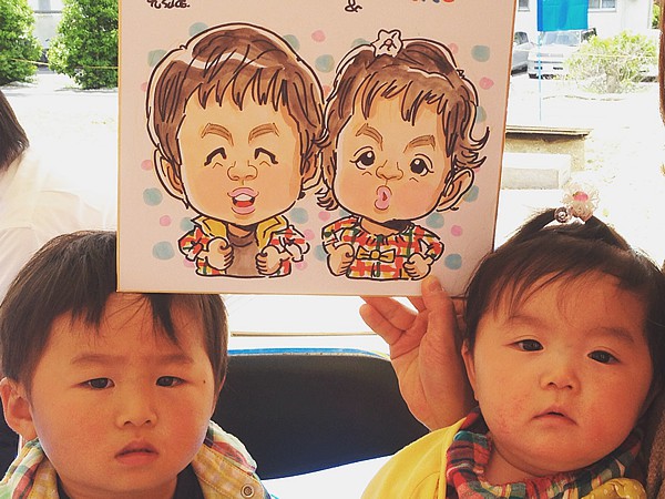 似顔絵をお描きした子ども達