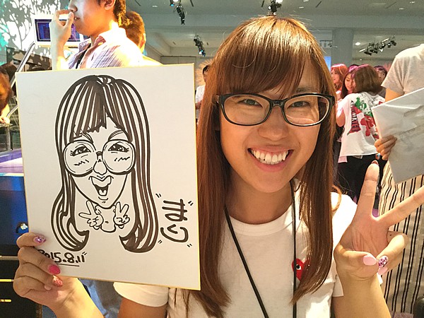 似顔絵をお描きした社員さん