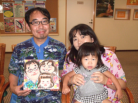 似顔絵をお描きしたご家族