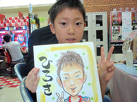 似顔絵をお描きした男の子
