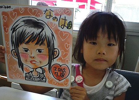 似顔絵をお描きした女の子