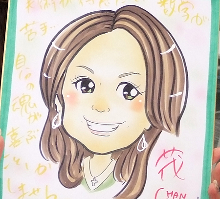 お描きした女性の似顔絵