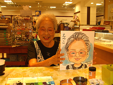 似顔絵をお描きしたご婦人