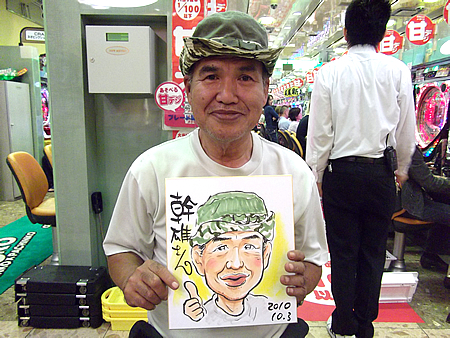 似顔絵をお描きした親子