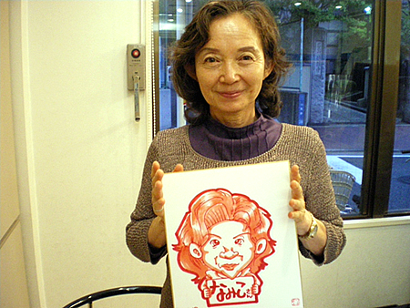 似顔絵をお描きしたご婦人