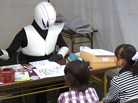 似顔絵イベントの様子