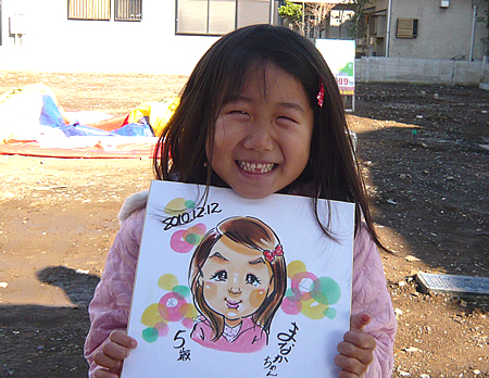似顔絵をお描きした女の子