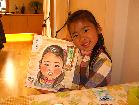 似顔絵をお描きした女の子