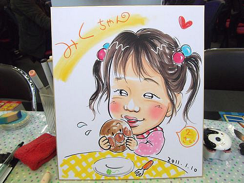 写真からお描きした女の子の似顔絵