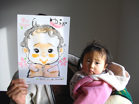 似顔絵をお描きした女の子