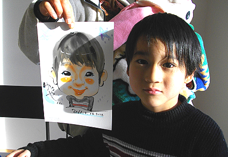 似顔絵をお描きした男の子