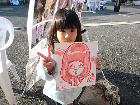 似顔絵をお描きした女の子