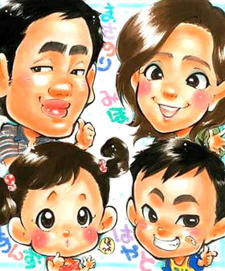 ご家族の似顔絵