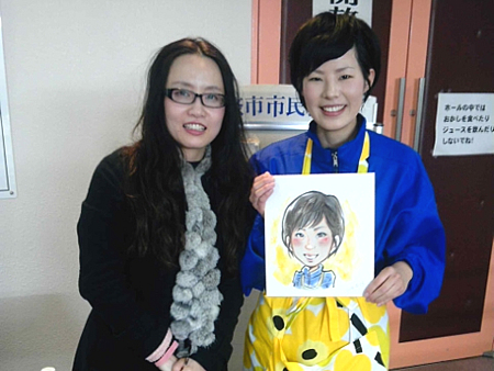 似顔絵をお描きしたスタッフさん