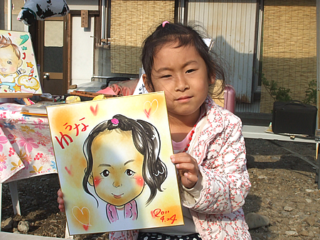 似顔絵をお描きした女の子