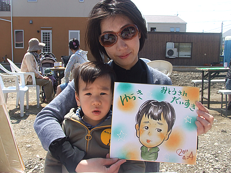 似顔絵をお描きした男の子