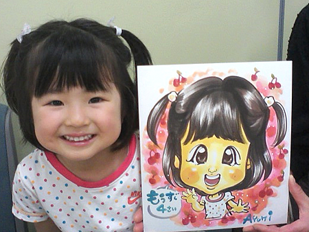 似顔絵をお描きした女の子