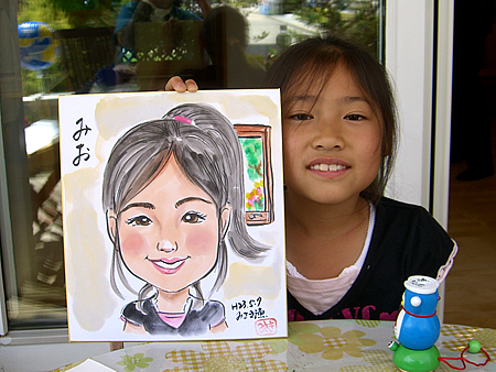 似顔絵をお描きした女の子