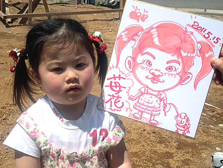 似顔絵をお描きした女の子