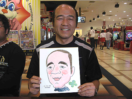 似顔絵をお描きした男性