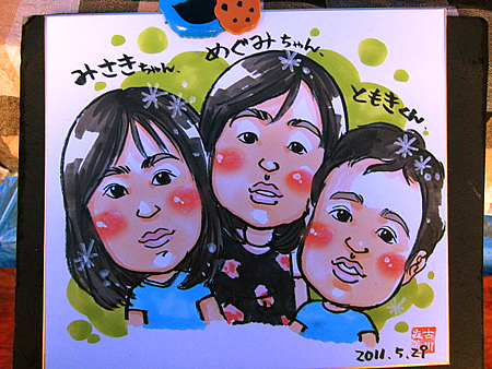 お描きした兄弟の似顔絵